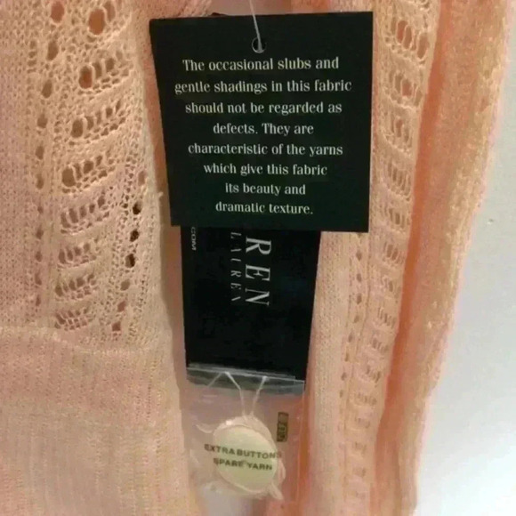 Lauren Ralph Lauren Knit Crochet XS Linen Sweater - Picture 6 of 8